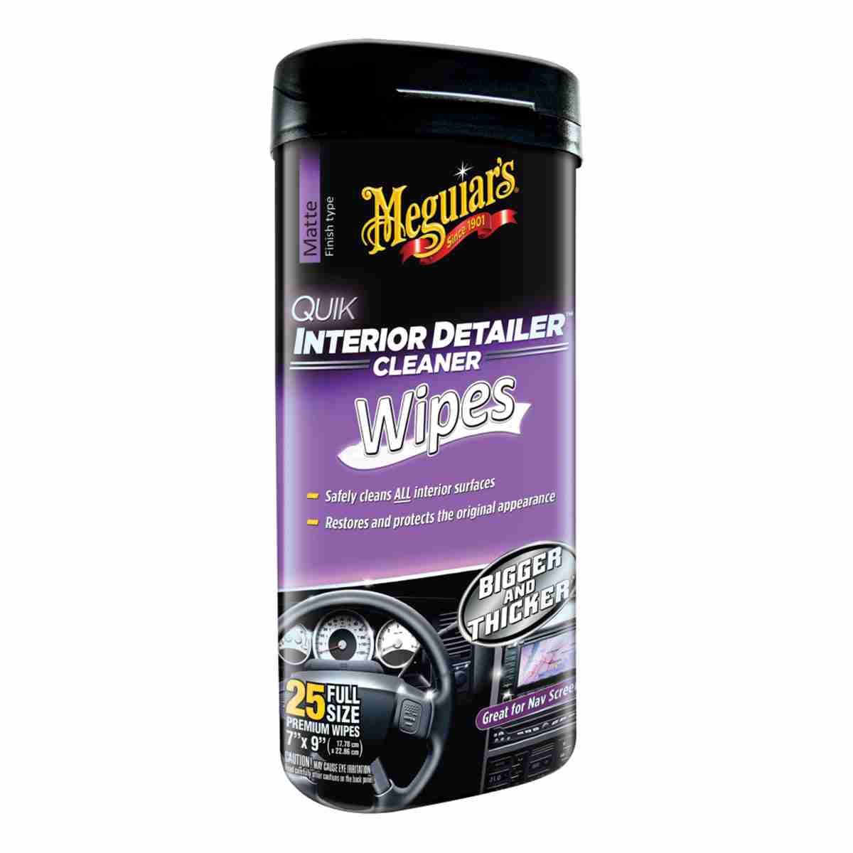 Meguiar's Quik Interior Detailer, Wipes, 25 Wipes - Image 1