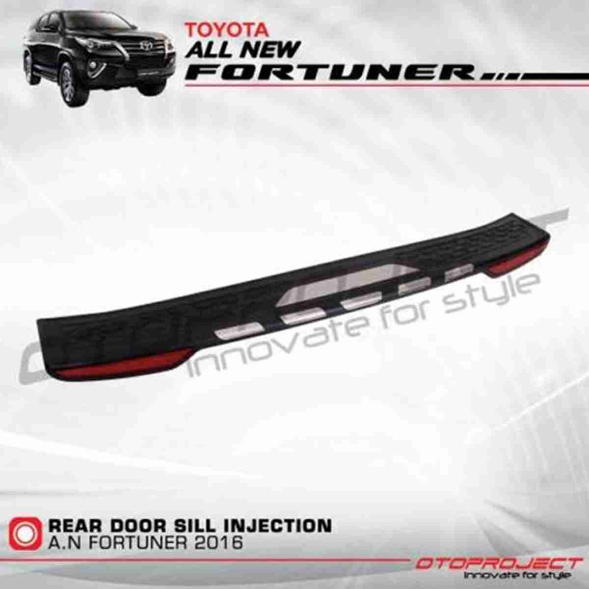 Back Bumper Sill Chrome Plate for Toyota Fortuner 2017 to 2020 - Thumbnail 2