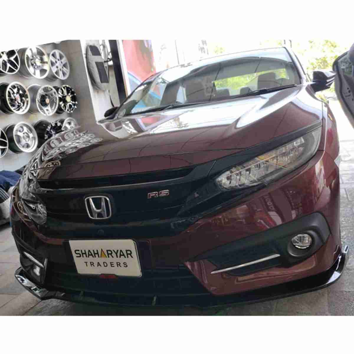 Front Bumper Splitter ABS Plastic Honda Civic 2016-2020 - Thumbnail 2