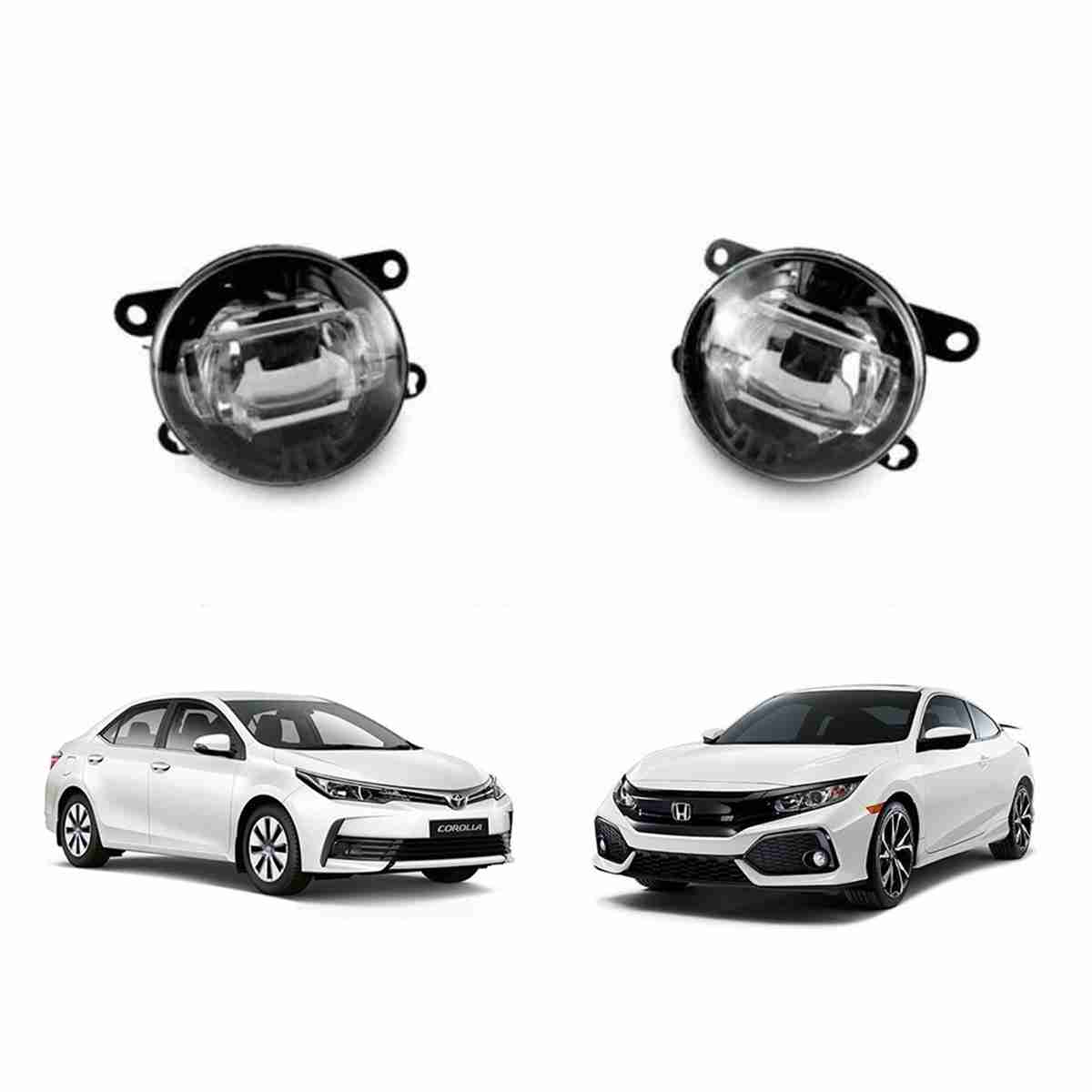 Extra Fog Lamp with LED - Replacement Fog Lights SMD Universal for Honda and Toyota Corolla - Thumbnail 2