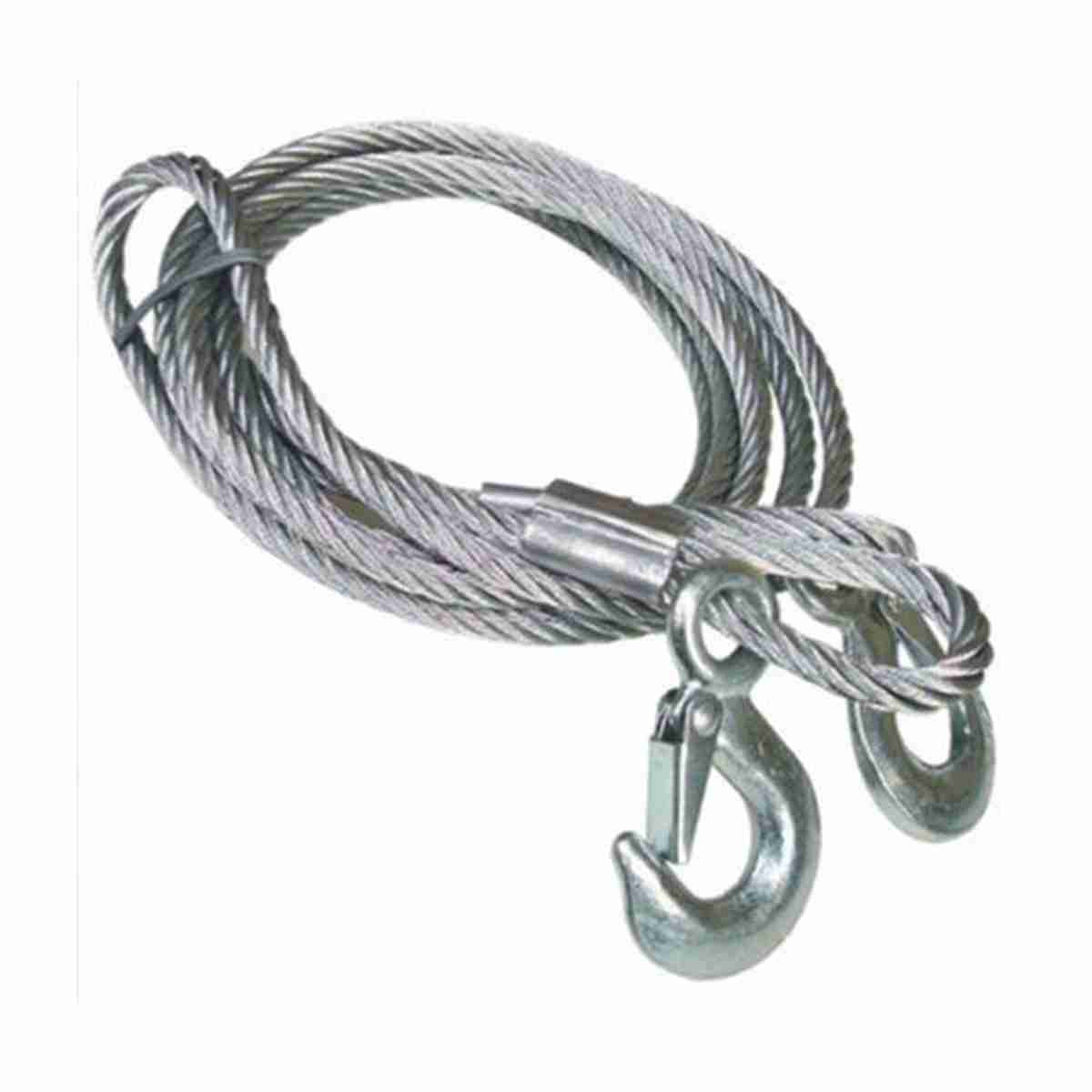 Cable Tow Rope 3 Ton - Hook Steel - Tow Car 4M - for Security - Thumbnail 2