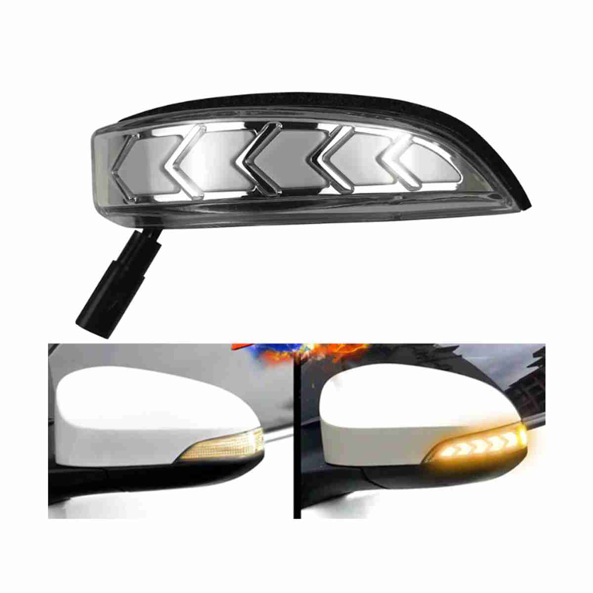 Car Rear View Side Mirror Neon Turn Signal Light - Side Mirror LED Neon Lamp for Toyota Corolla 2014 to 2020 - Thumbnail 2