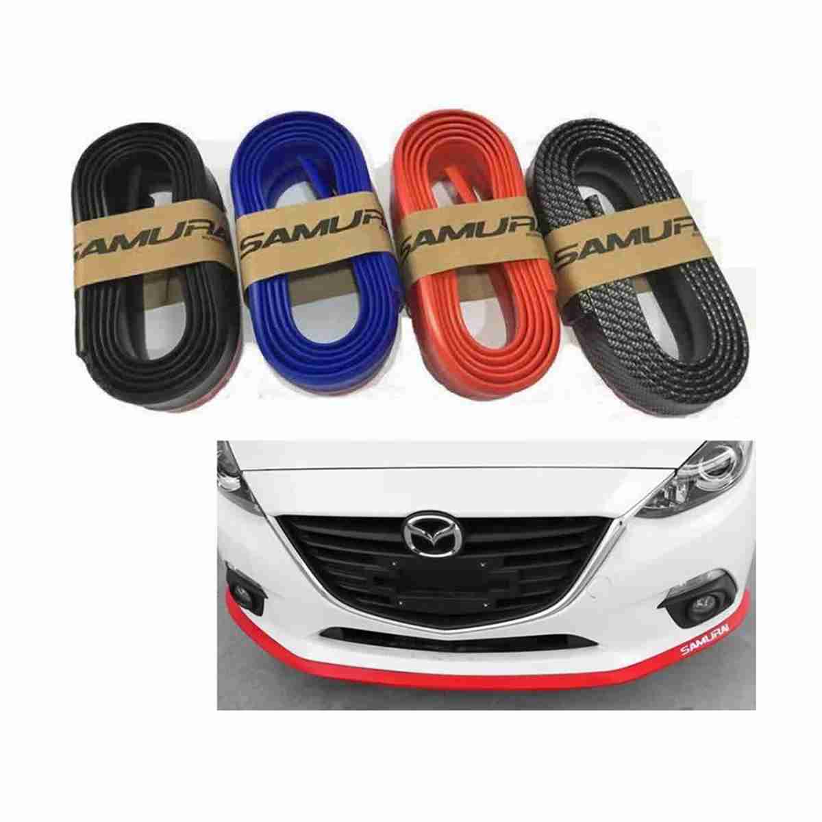 SAMURAI Car Body Kit Bumper Lip Side Skirt Rubber Edge Decorative Protector - Thumbnail 3
