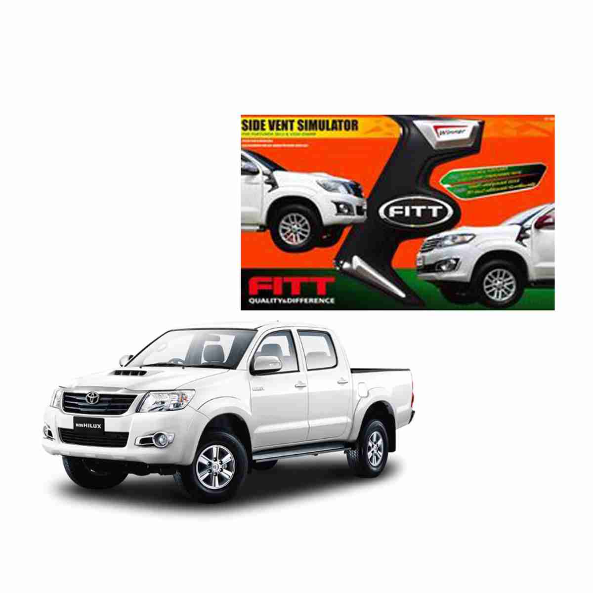 Side Fender Chrome Vents Simmulator Cover FITT Thailand for Toyota Hilux Vigo Champ 2005 to 2015 - Image 1