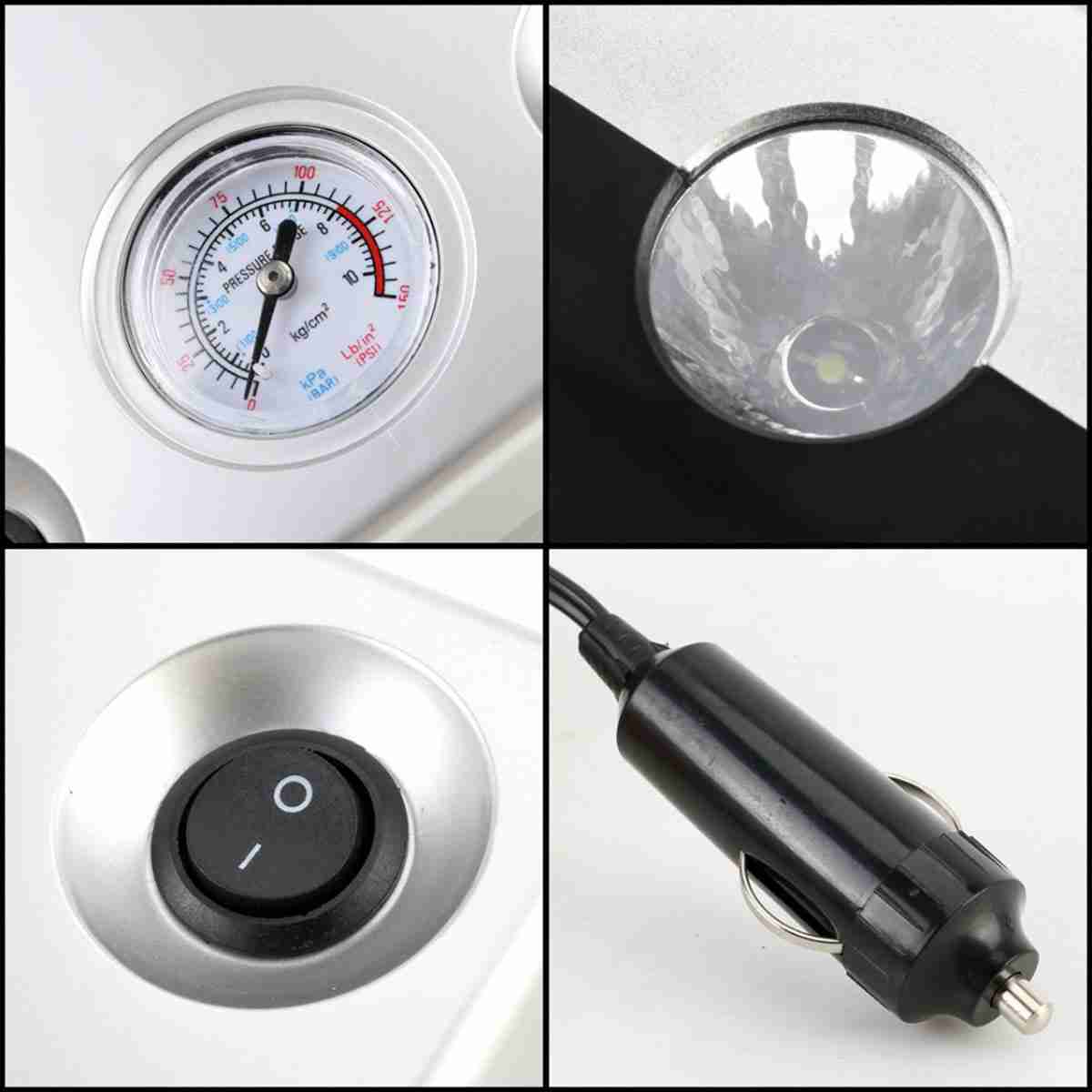 Car Portable Air Compressor Tire Inflator 12V 80PSI AC 595 - Thumbnail 4