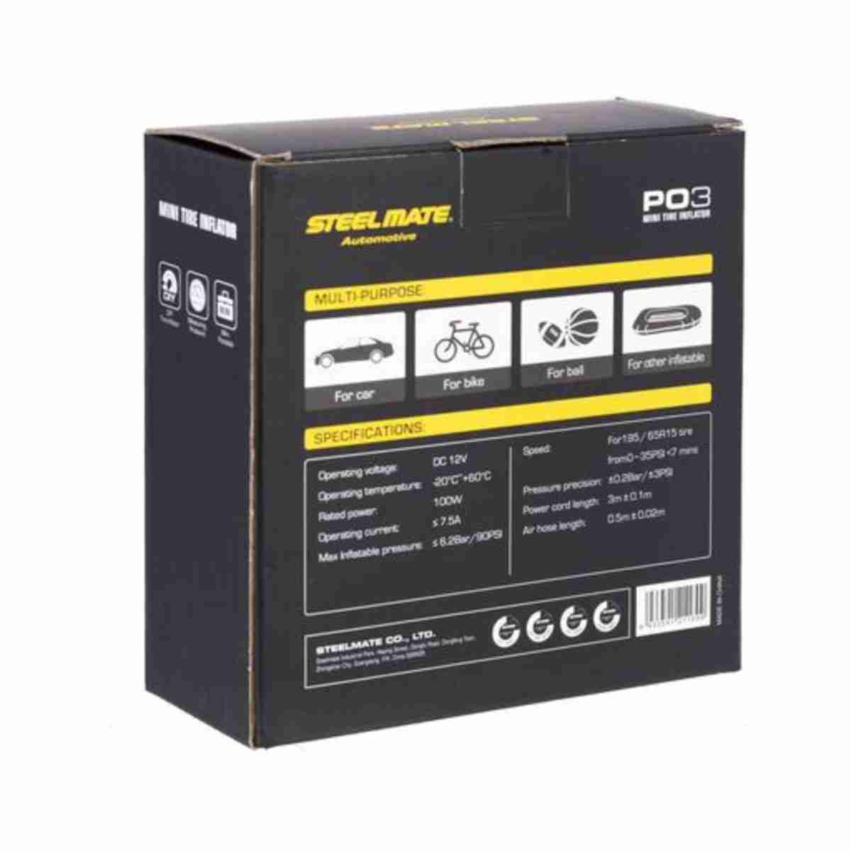 STEELMATE Portable Air Compressor Pump, Digital Tire Inflator, (PO3) - Thumbnail 2