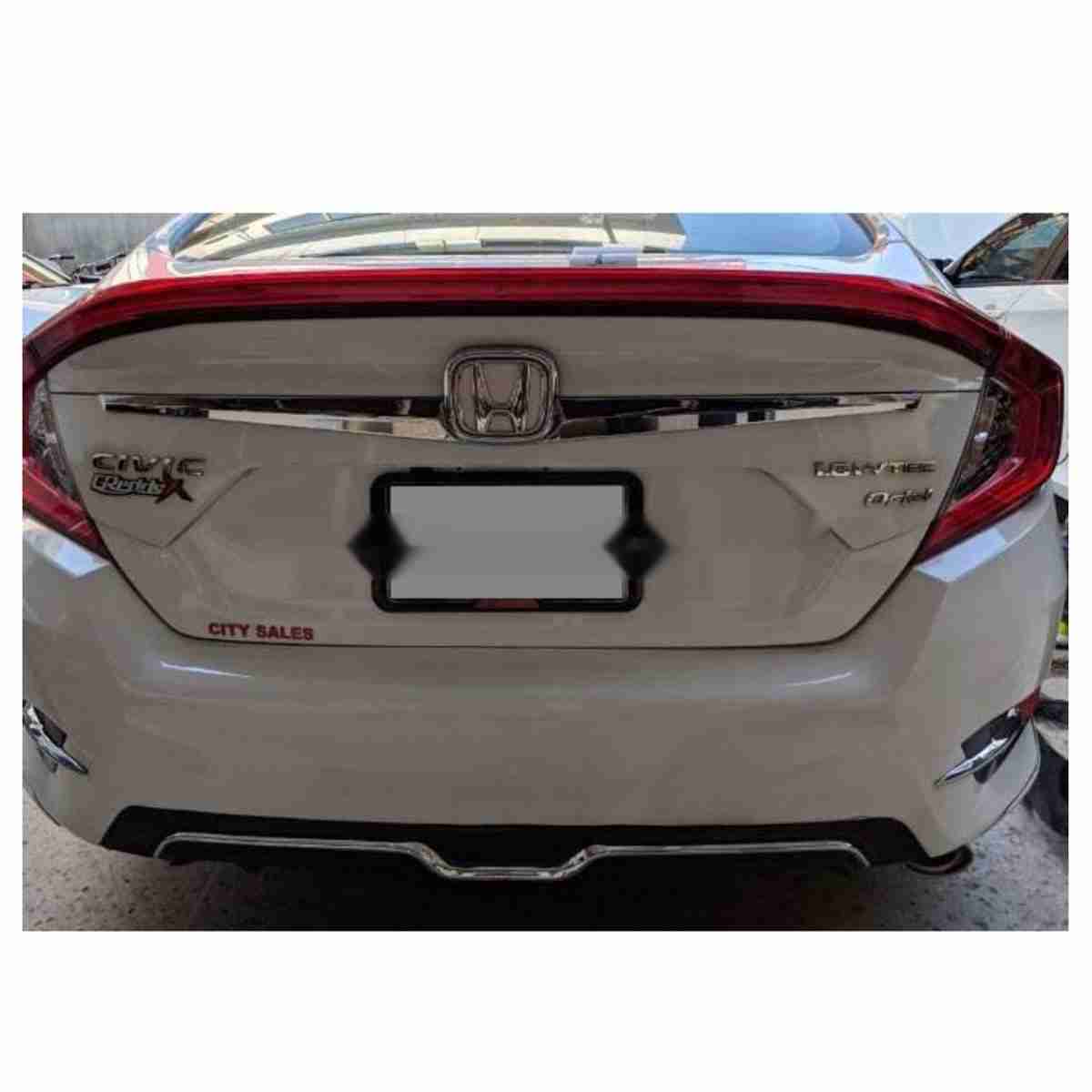 Back Rear Trunk Lid Chrome Garnish For Honda Civic 2016 to 2021 - Image 1