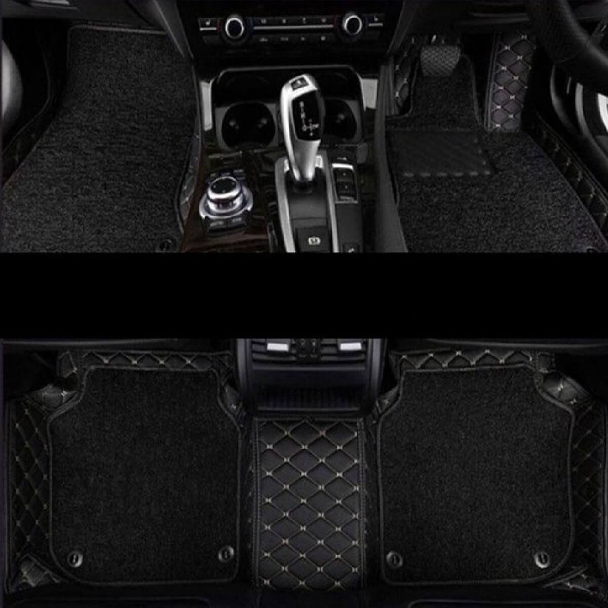 Alsvin 9D Floor Mats Black With Black Grass 3 Pcs Model 2021 to 2022 - Image 1