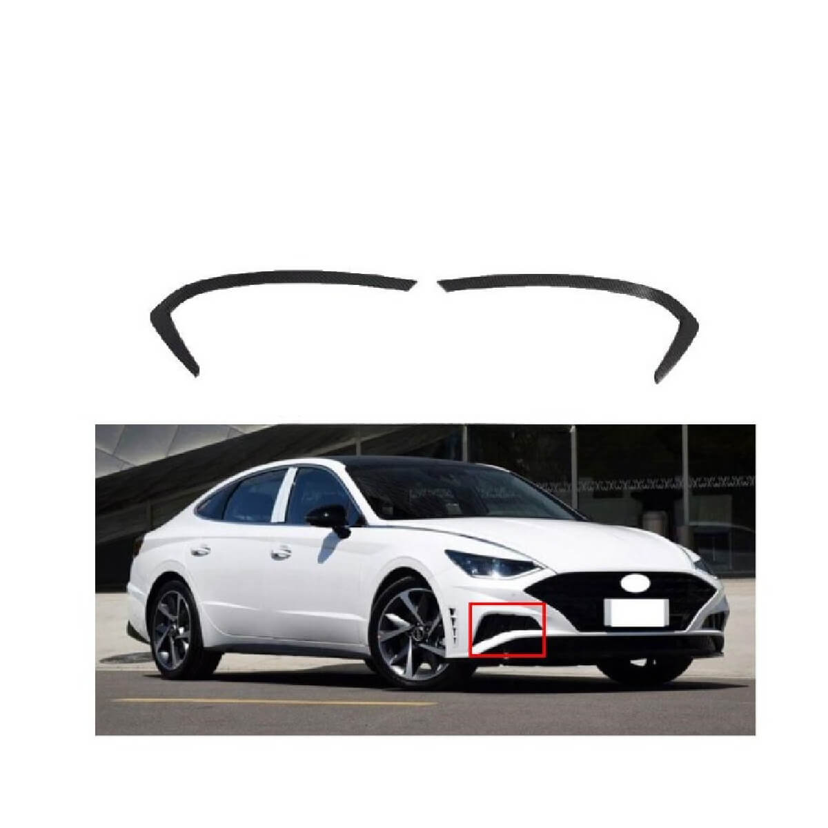 Hyundai Sonata Fog Lamps Carbon Fiber Trims 2021 to 2022 - Image 1