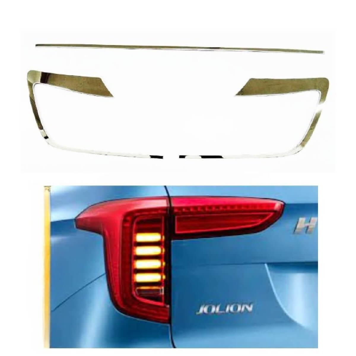 Haval Jolion Back Lamps Chrome Trims 3PC 2021 to 2022 - Image 1