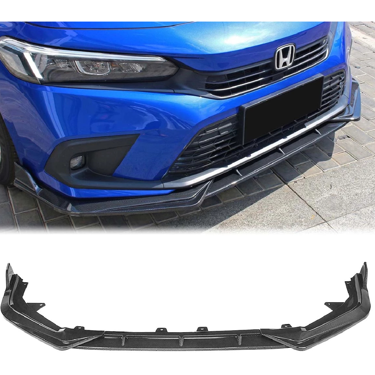 Honda Civic Sedan Front Bumper Lip Spoiler 2022 to 2023 - Image 1
