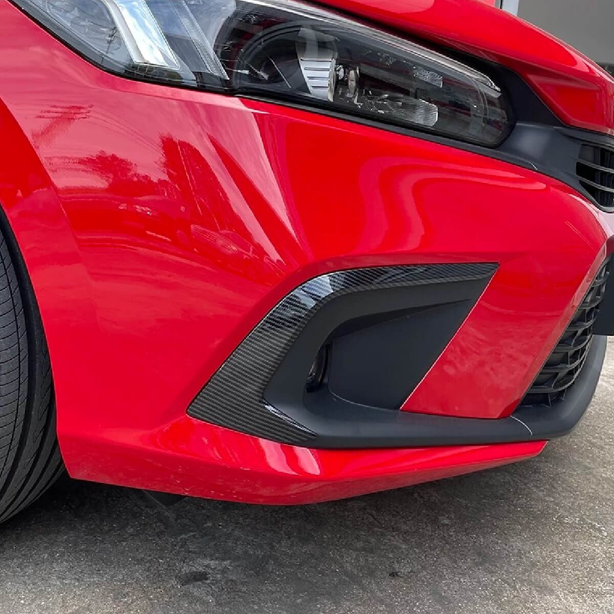 Honda Civic Sedan Carbon Fiber Fog Lamp Trim 2022 - Image 1