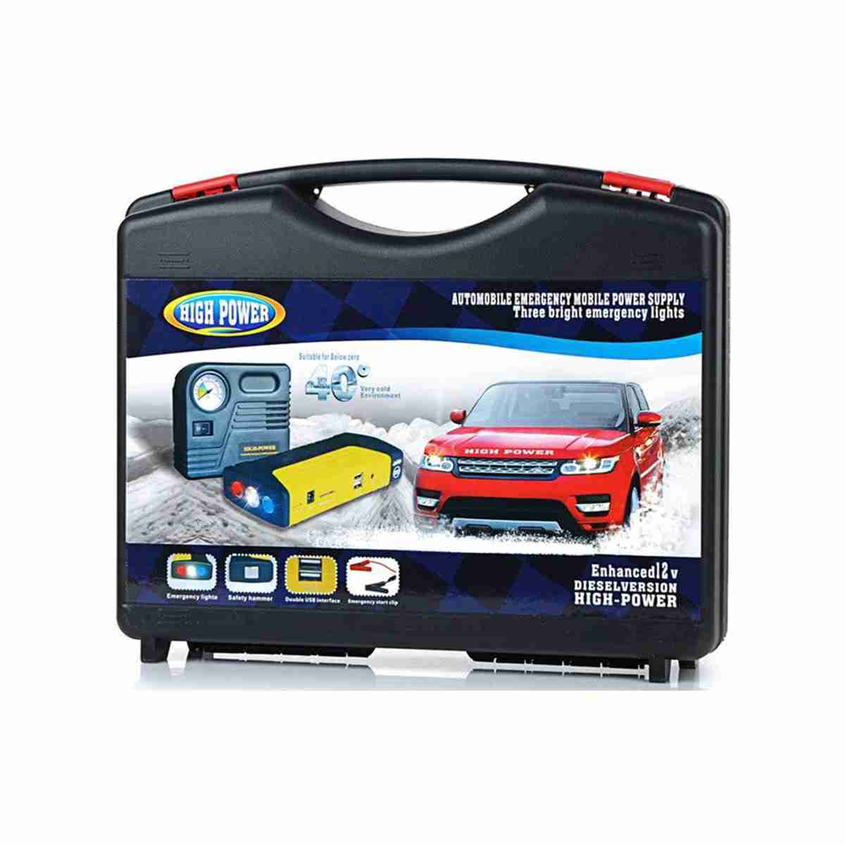 High Power Jump Start - Car Power Bank - Tire Inflate Device - Emergency Power Supply - Thumbnail 2