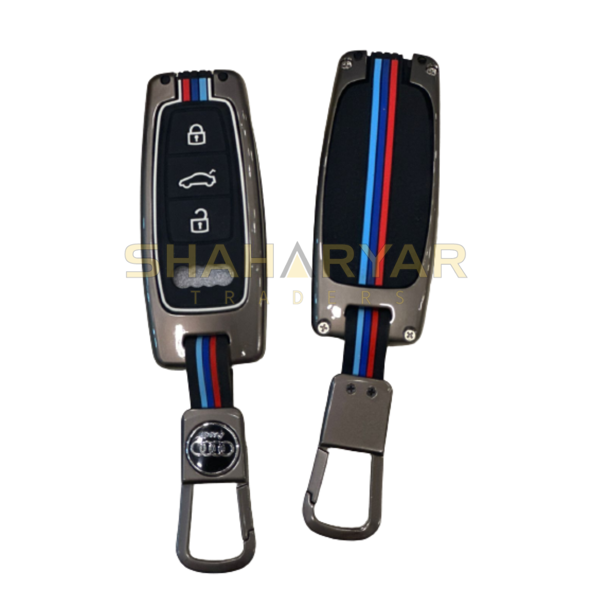 Audi A5 Key Cover with Metal Shell - Thumbnail 2