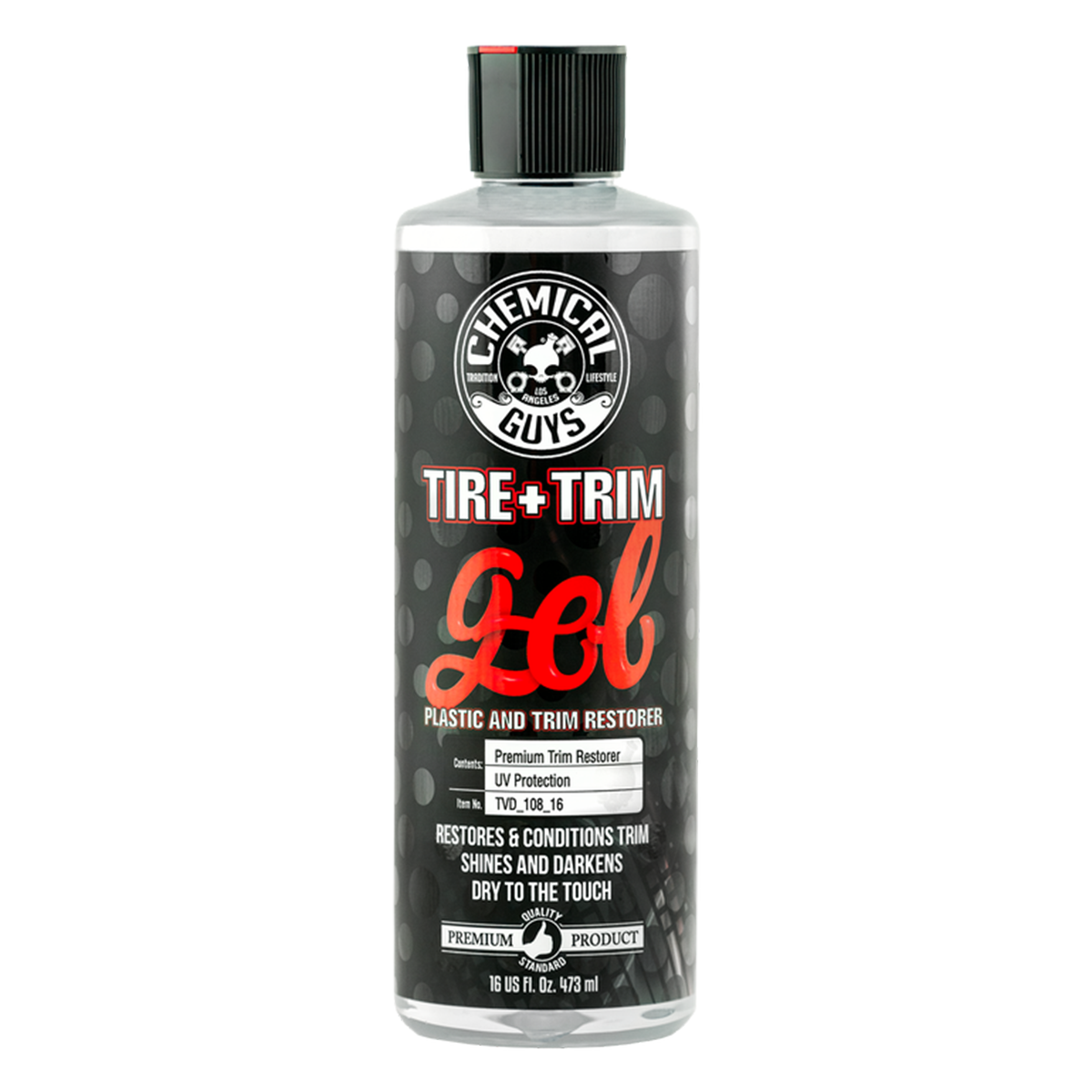 Chemical Guys Tire and Trim Gel For Plastic & Rubber High-Gloss Restorer and Protectant (16oz) - Image 1