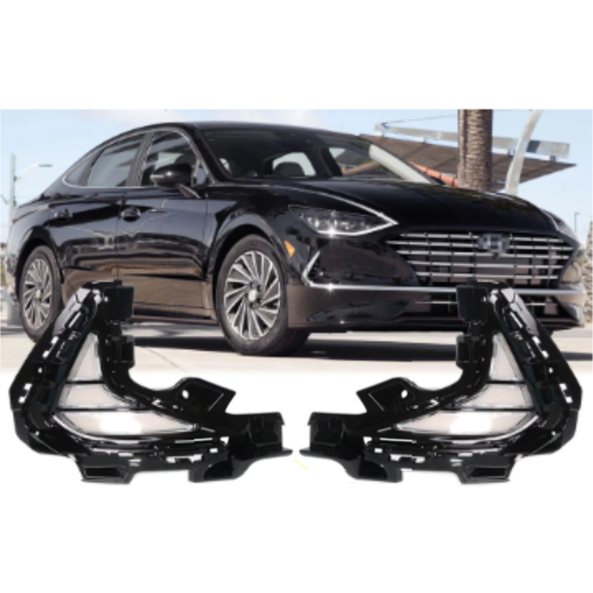 Hyundai Sonata Fog Lamps Lights DRL Cover - Model 2021-2022 - Thumbnail 2