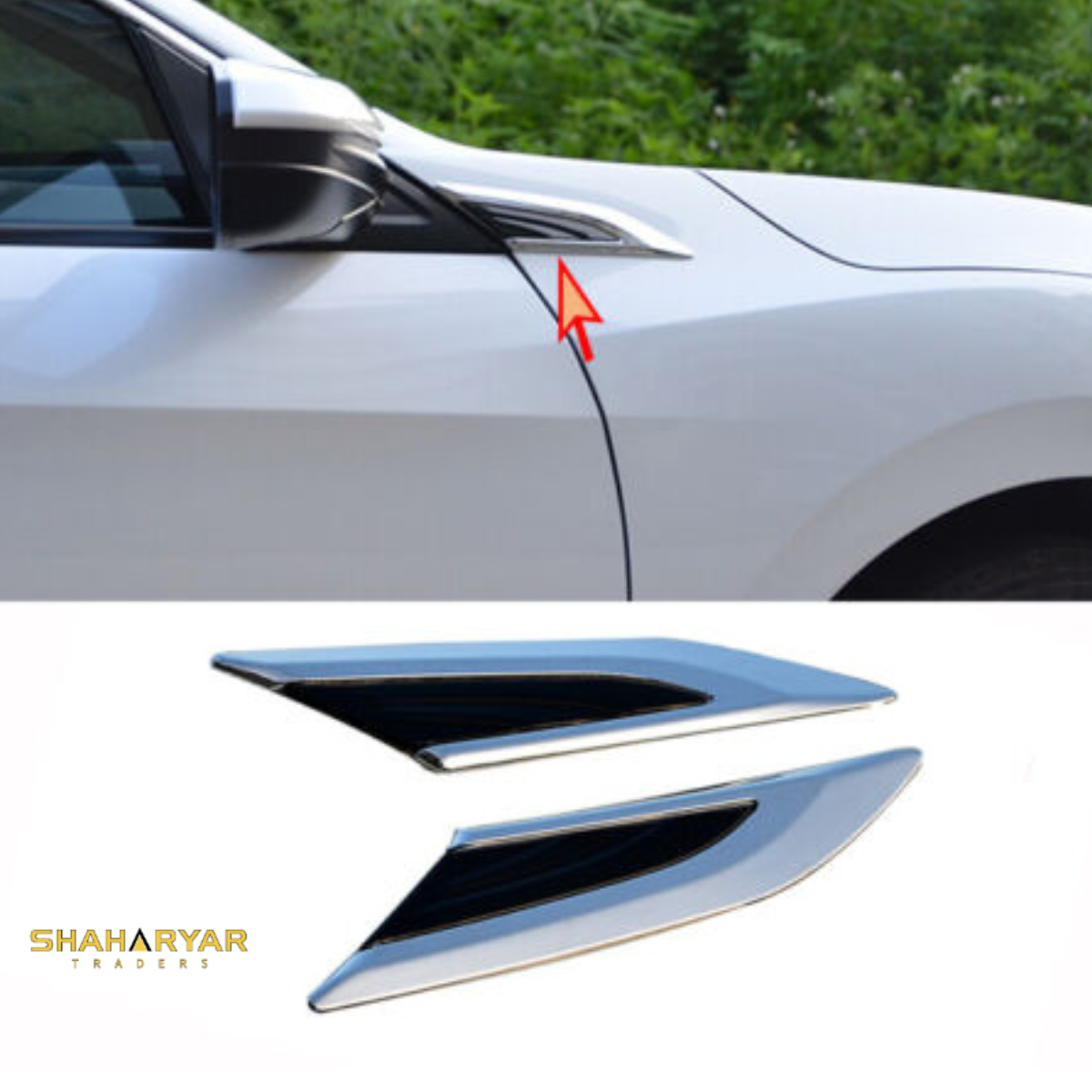 Honda Civic Fender Chrome Trim - Model 2016-2021 - Image 1