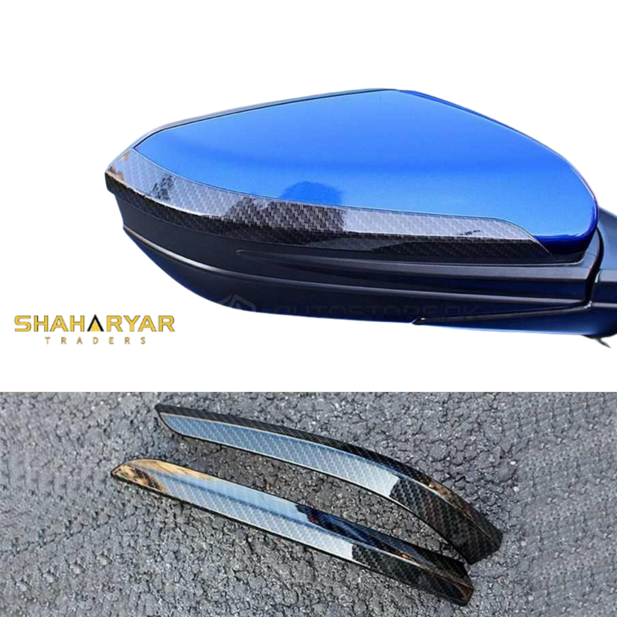 Honda Civic Carbon Fiber Side Mirror Trim - Model 2016-2021 - Thumbnail 2