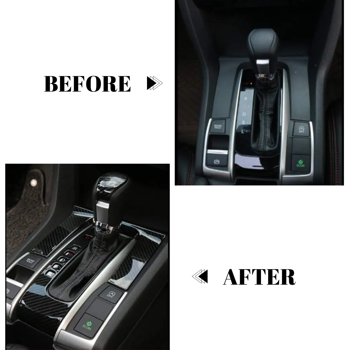 Honda Civic Gear Box Carbon Fiber U Trim – Model 2016-2021 - Thumbnail 2