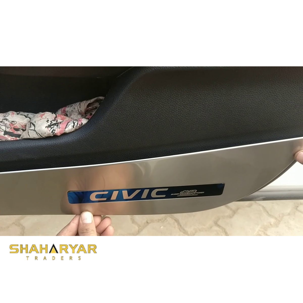 Honda Civic anti-Kick Door Protection Cover Chrome - Model 2016-2021 - Image 1