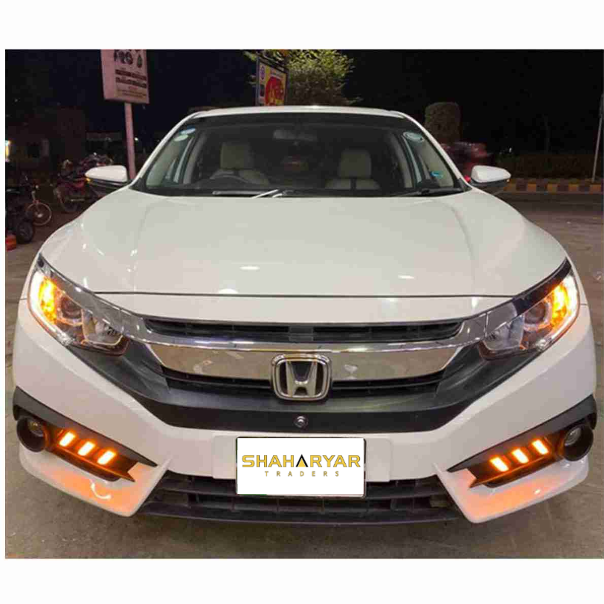 Honda Civic Cut Style Fog Lamps Lights DRL Cover - Model 2016-2021 - Thumbnail 2