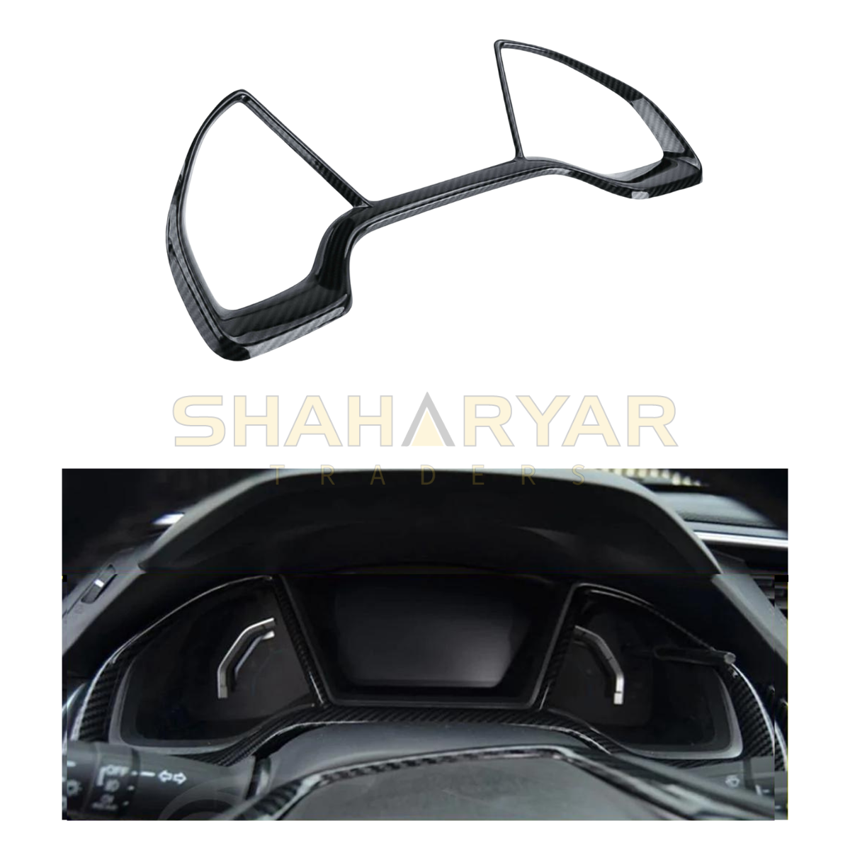 Honda Civic Meter Frame Carbon Fiber Trim - Model 2016-2021 - Thumbnail 2