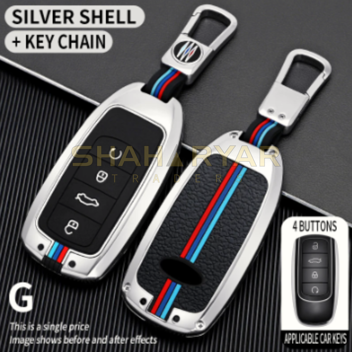 Chery Tiggo 8 Pro Key Cover with Metal Shell - Model 2021 - 2023 - Image 1