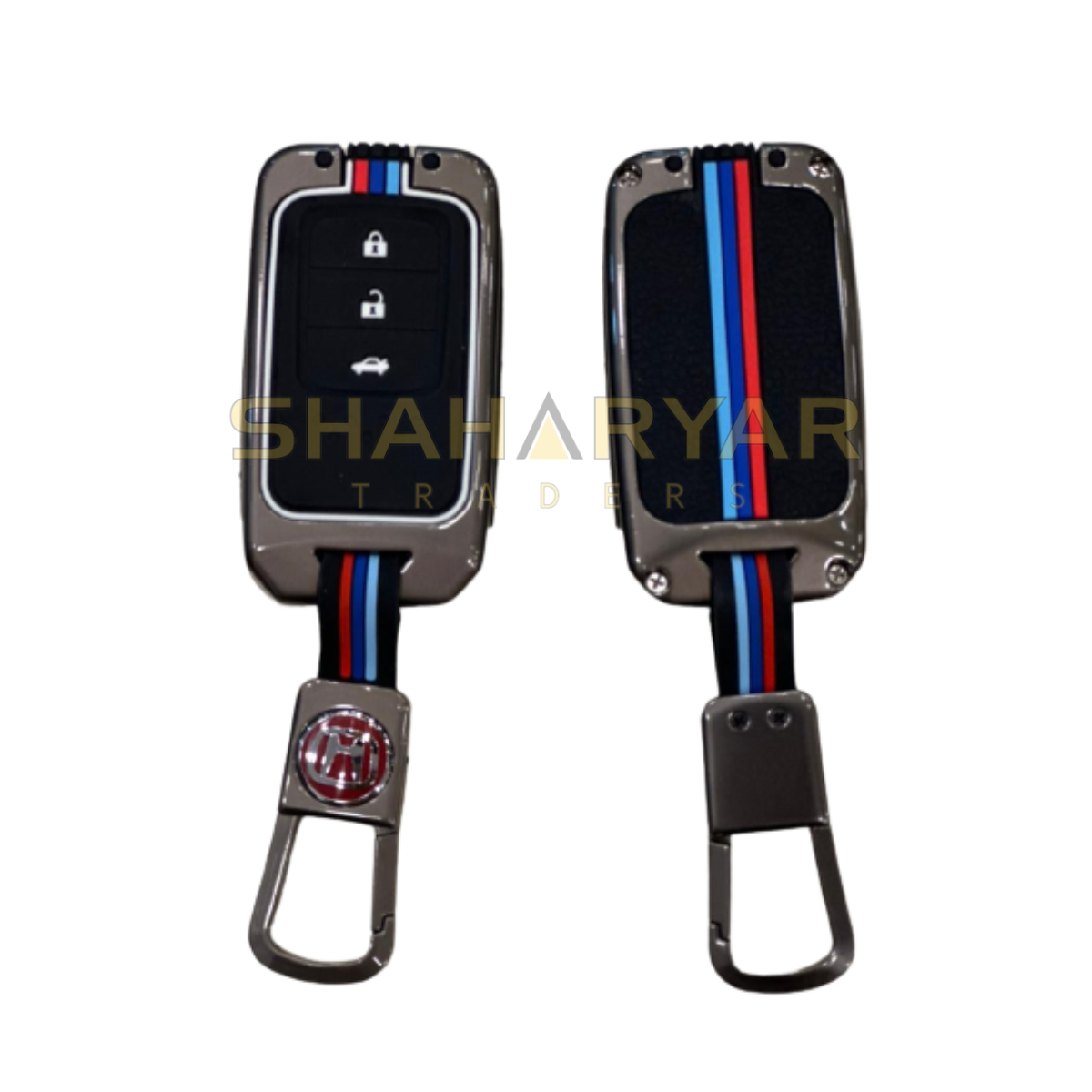 Honda Civic new Key Cover with Metal Shell for Model 2018 - Thumbnail 2