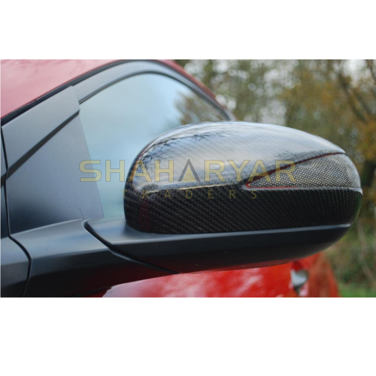 Honda Civic Side Turn Mirror Carbon Trim Covers - Image 1