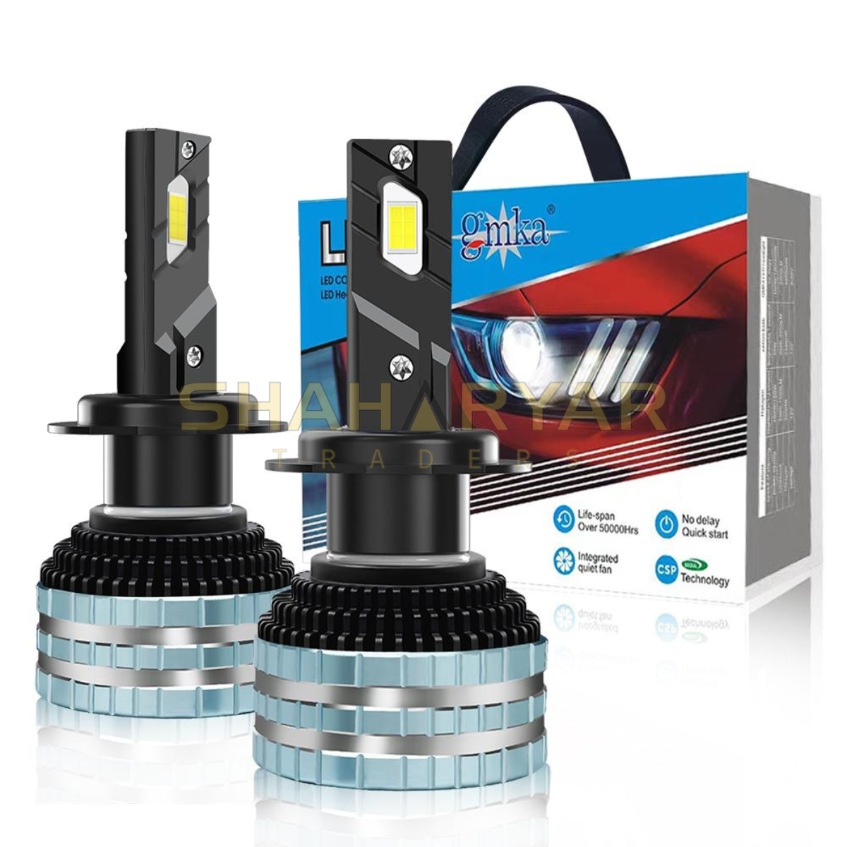 Gmka 700W LED Headlight Bulbs Pair - Grip: H4 - Image 1