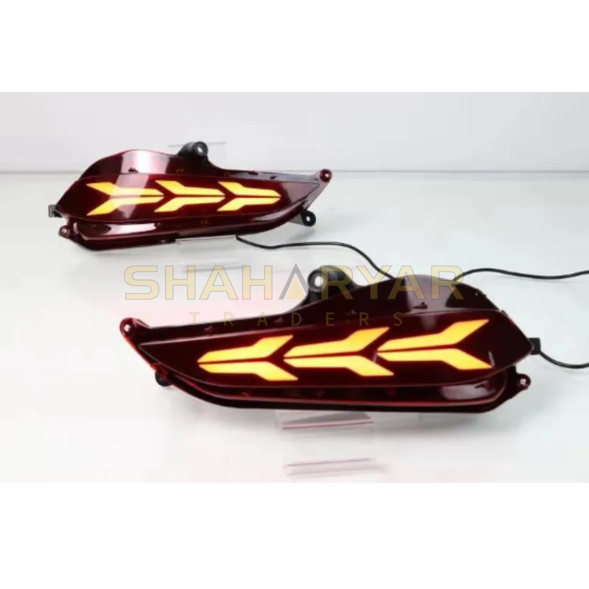 Toyota Yaris Lamborghini style Red Rear Bumper Fog Lamp Light - Model 2017 to 2021 - Image 1