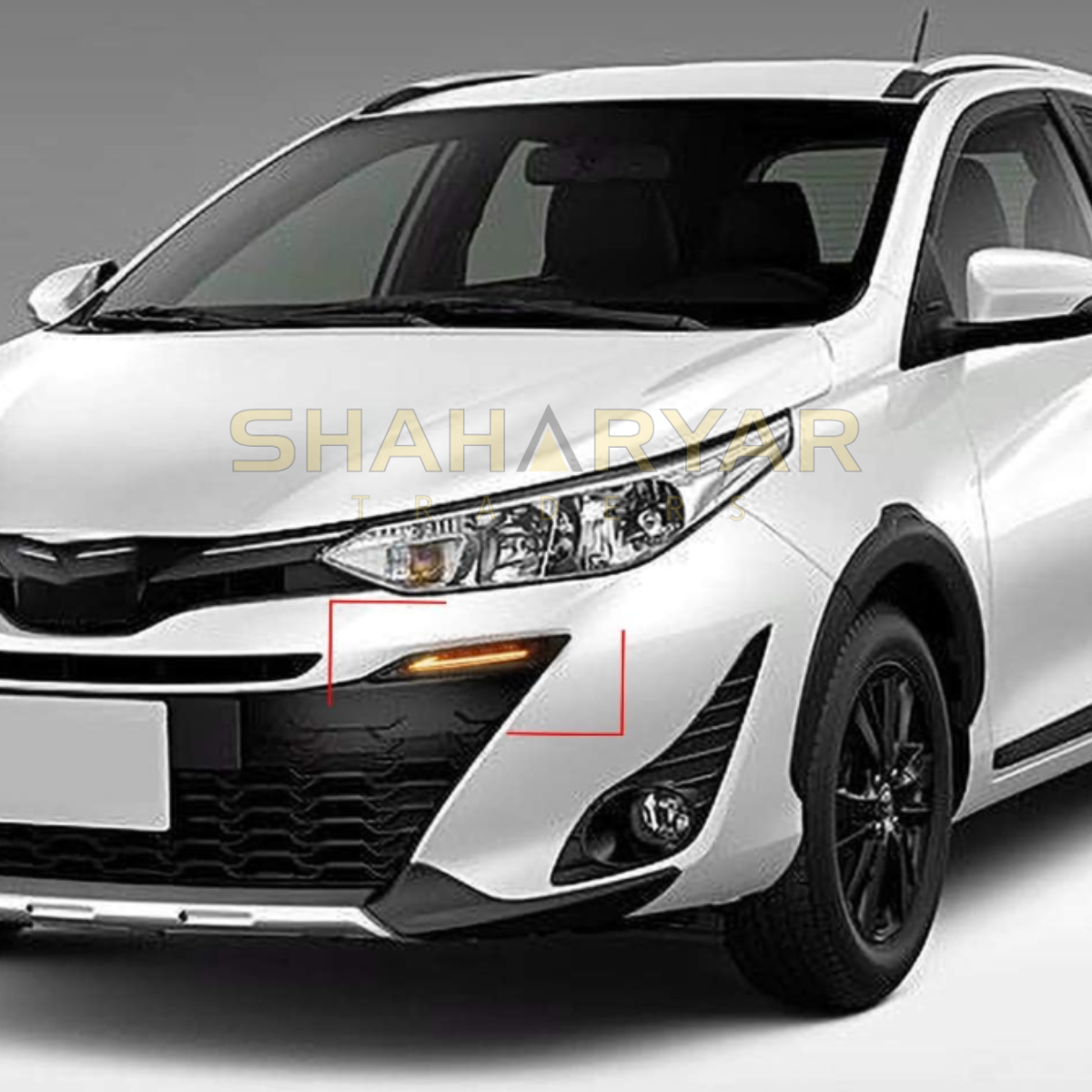 Toyota Yaris Nike style Front Bumper turn Fog Lamp Yellow Light - Model 2017 to 2021 - Thumbnail 3