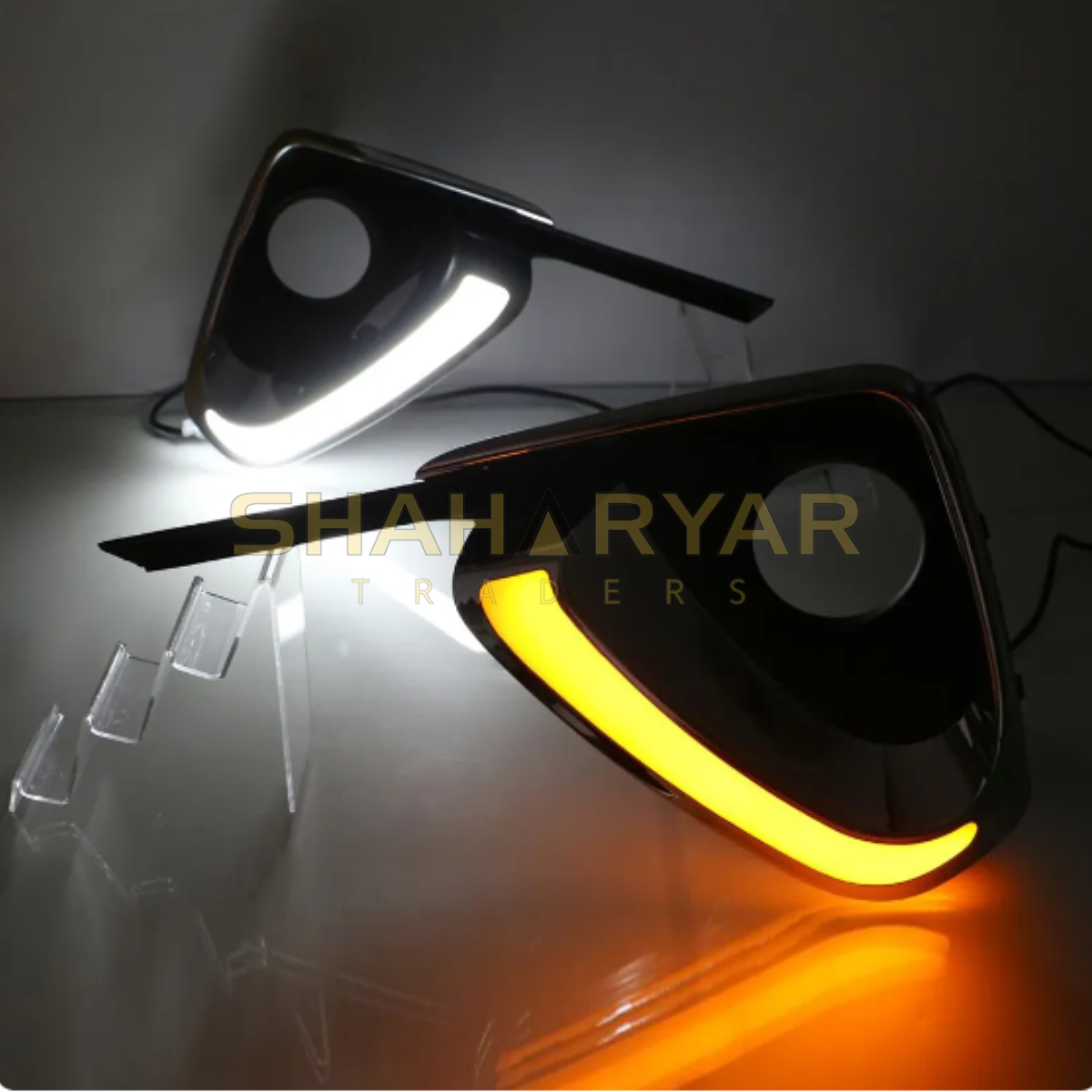 Toyota Fortuner Front Fog Lamps DRL Covers - Model 2016 to 2022 - Thumbnail 2