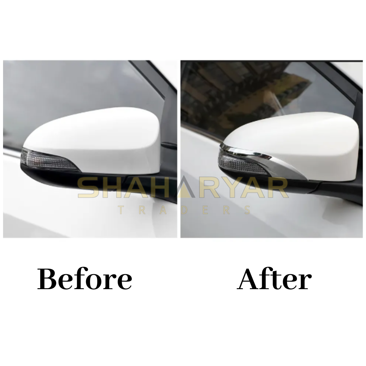 Toyota Corolla Side Mirror Chrome Trims - Model 2014 to 2022 - Thumbnail 2