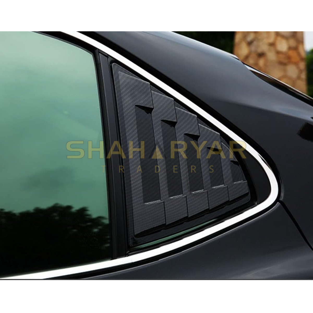Toyota Yaris Rear Window Louver Air Vents | Cover Blinds (2 Pcs) - Model 2018 to 2022 - Image 1