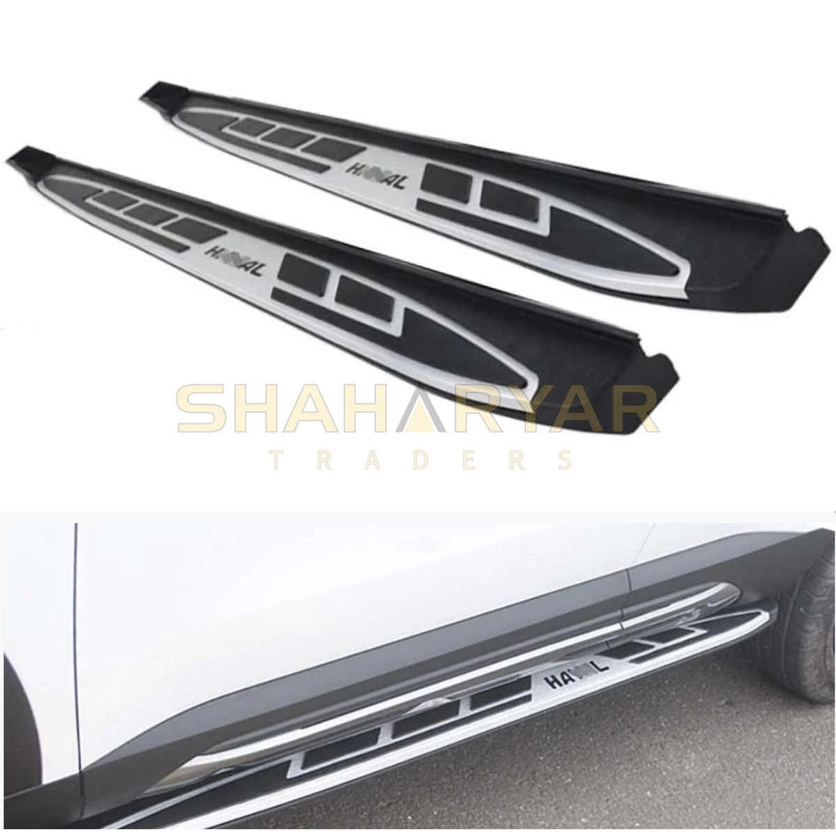 Haval H6 Foot Rest Side Steps (Black and White) - Model 2021 - 2022
