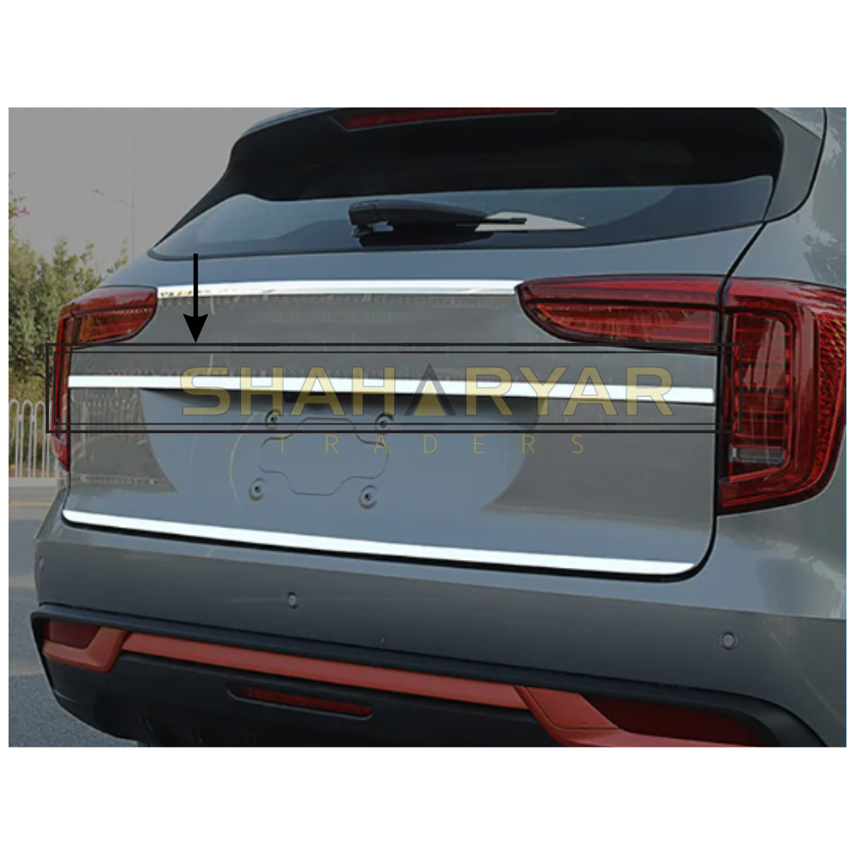 Haval Jolian Rear Trunk Middle Chrome Trim Strip Sticker – Model 2021 – 2022
