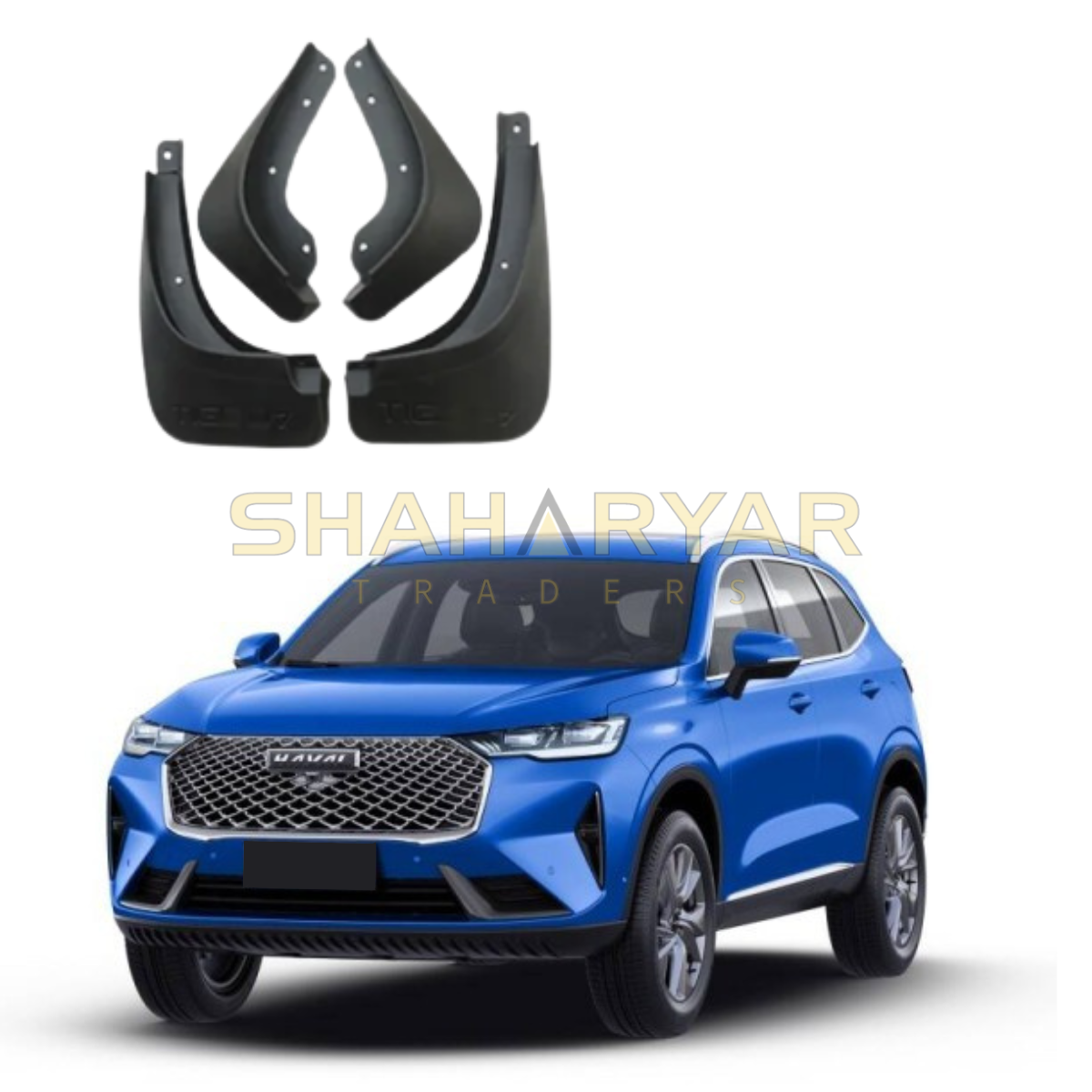 Haval H6 NB Mud Flaps Splash Guards Black 4 Pcs - Model 2016 to 2022