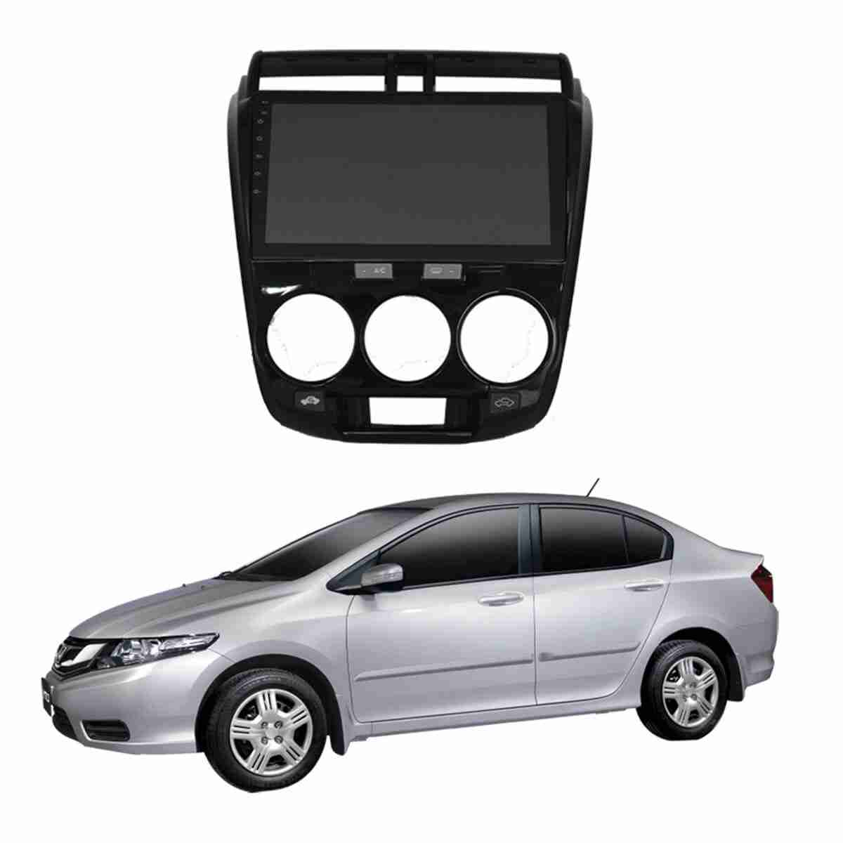 Honda City 2009 to 2019 Android Player Glossy Black Color Latest IPS Display Multimedia System - Image 1