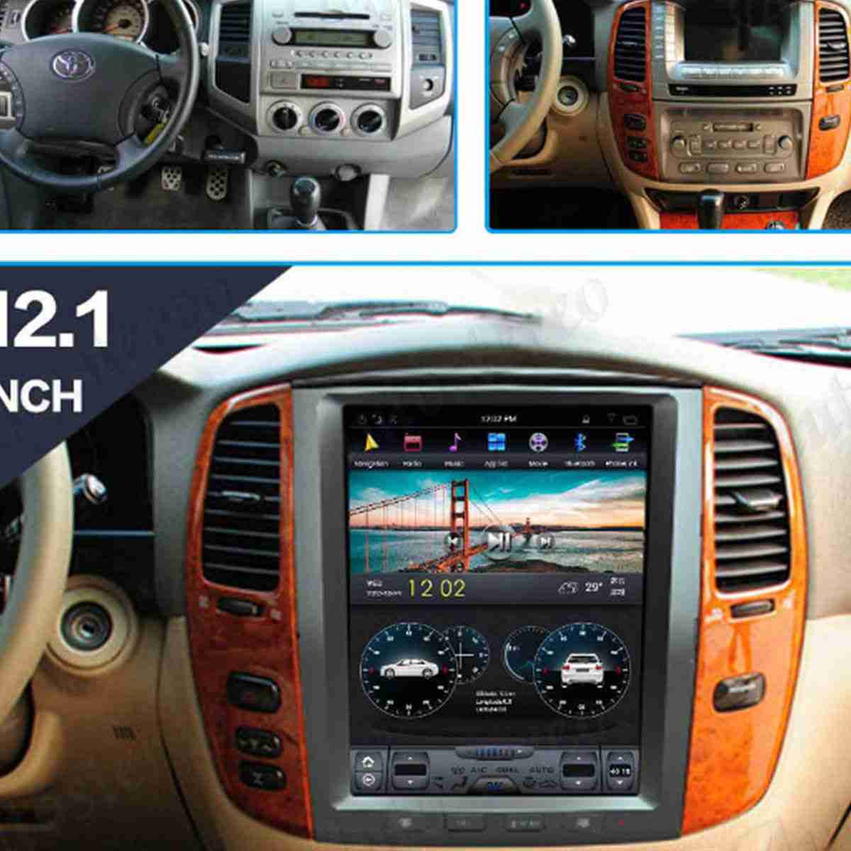 Toyota Land Cruiser / Cygnus 2002 to 2008 Android Tesla LCD Screen IPS Display Multimedia System - Thumbnail 2