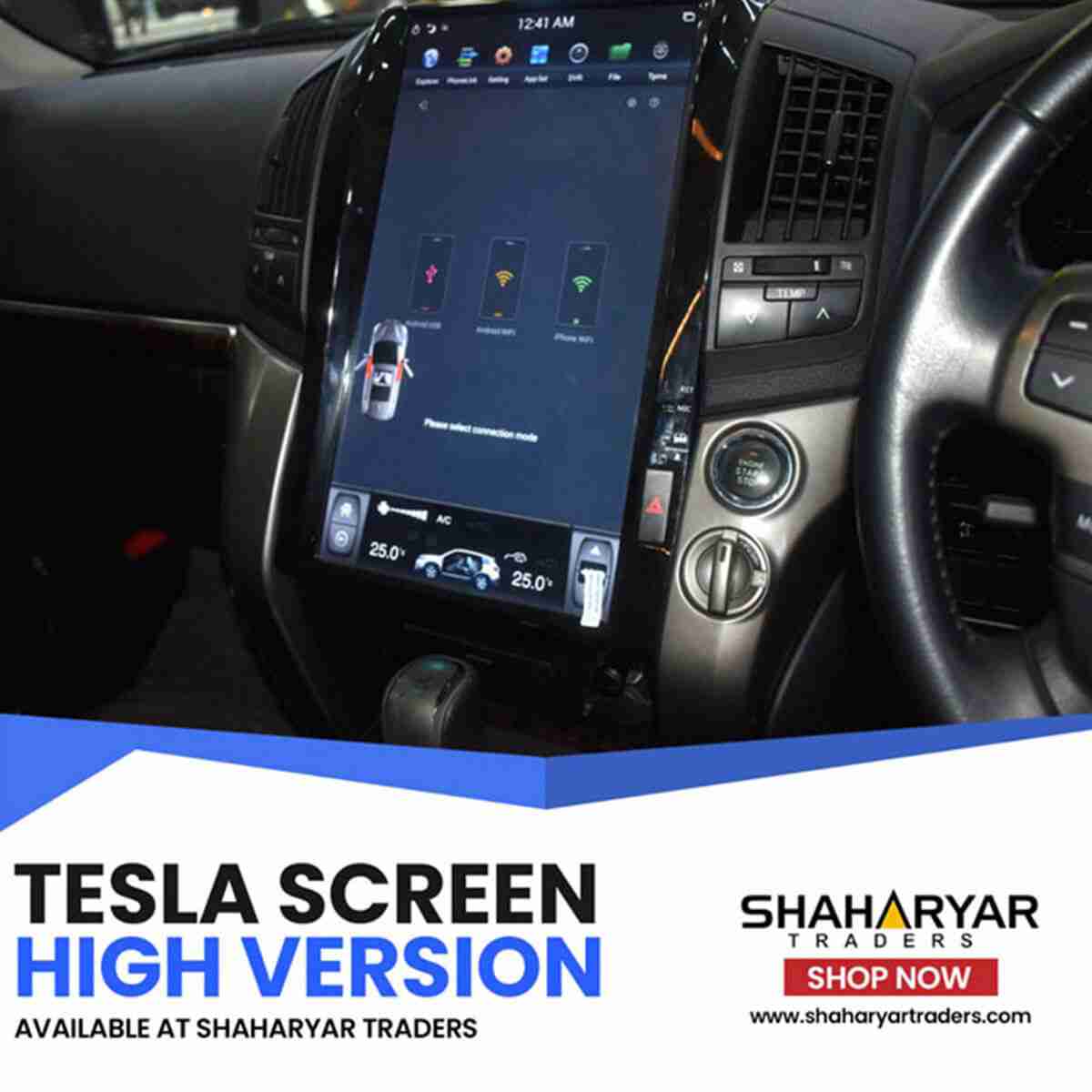 Toyota Land Cruiser FJ200 2009 to 2013 Android Tesla IPS Display High Version 16 Inches - Thumbnail 3