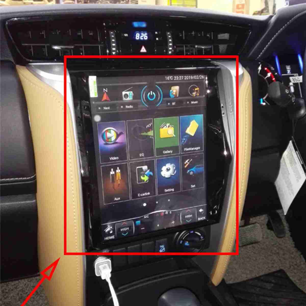 Toyota Fortuner 2017 to 2019 Android Panel HD Player IPS Display Multimedia System - Thumbnail 2