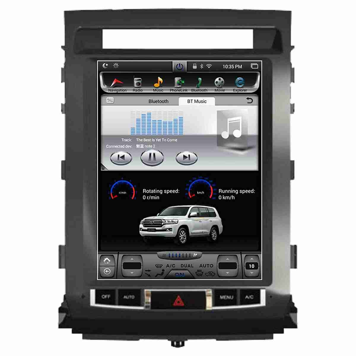 Land Cruiser FJ200 2008 to 2012 Android Tesla LCD Screen IPS Display Multimedia System - Thumbnail 2