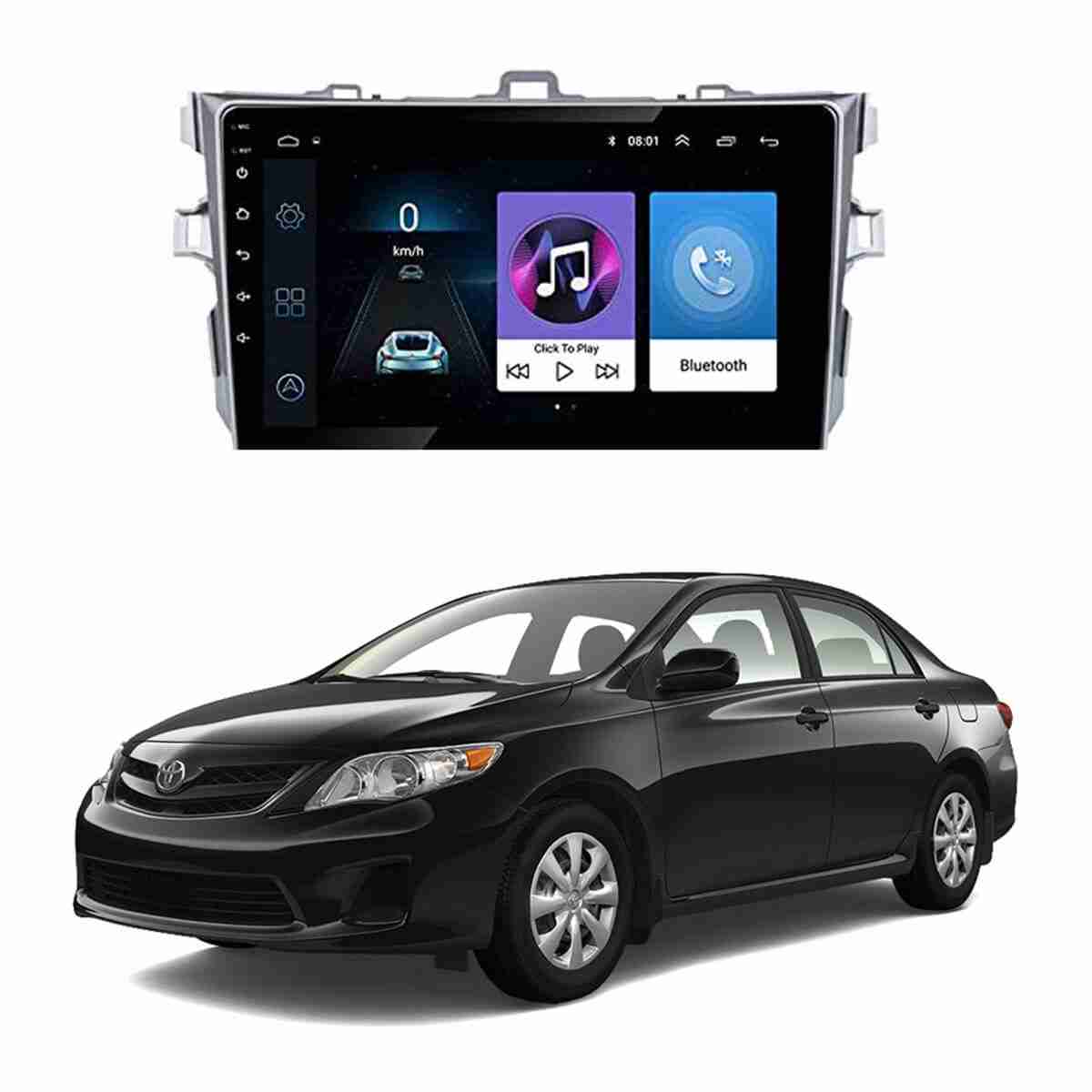 Toyota Corolla 2009 to 2014 Android Player Latest IPS Display Multimedia System - Image 1