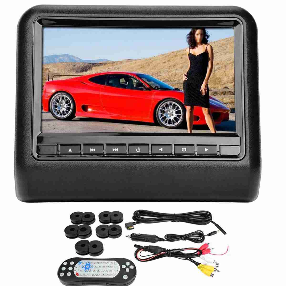 Almani Headrest AVD-9900 9 Inch with USB Port (Beige and Black) - Thumbnail 2