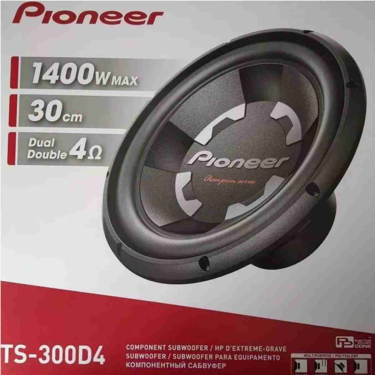 Pioneer TS-300D4 30cm (12") Dual Coil D-Series Component Subwoofers - Thumbnail 2