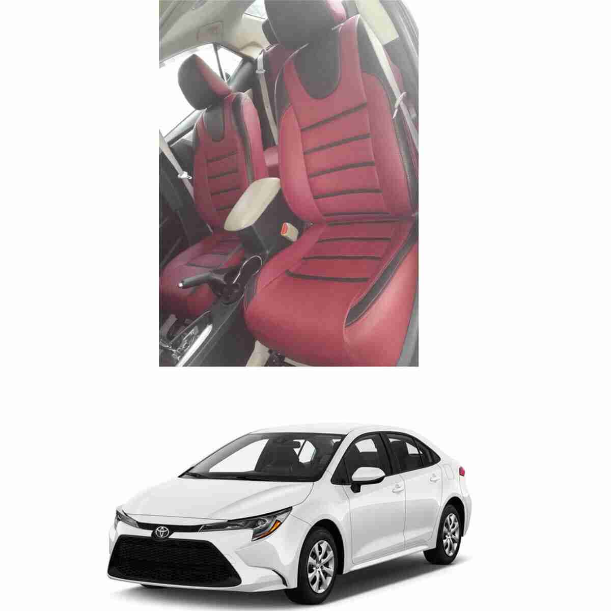 Seat Cover for Corolla 2014 to 2020 in Japanese Rexine - Image 1