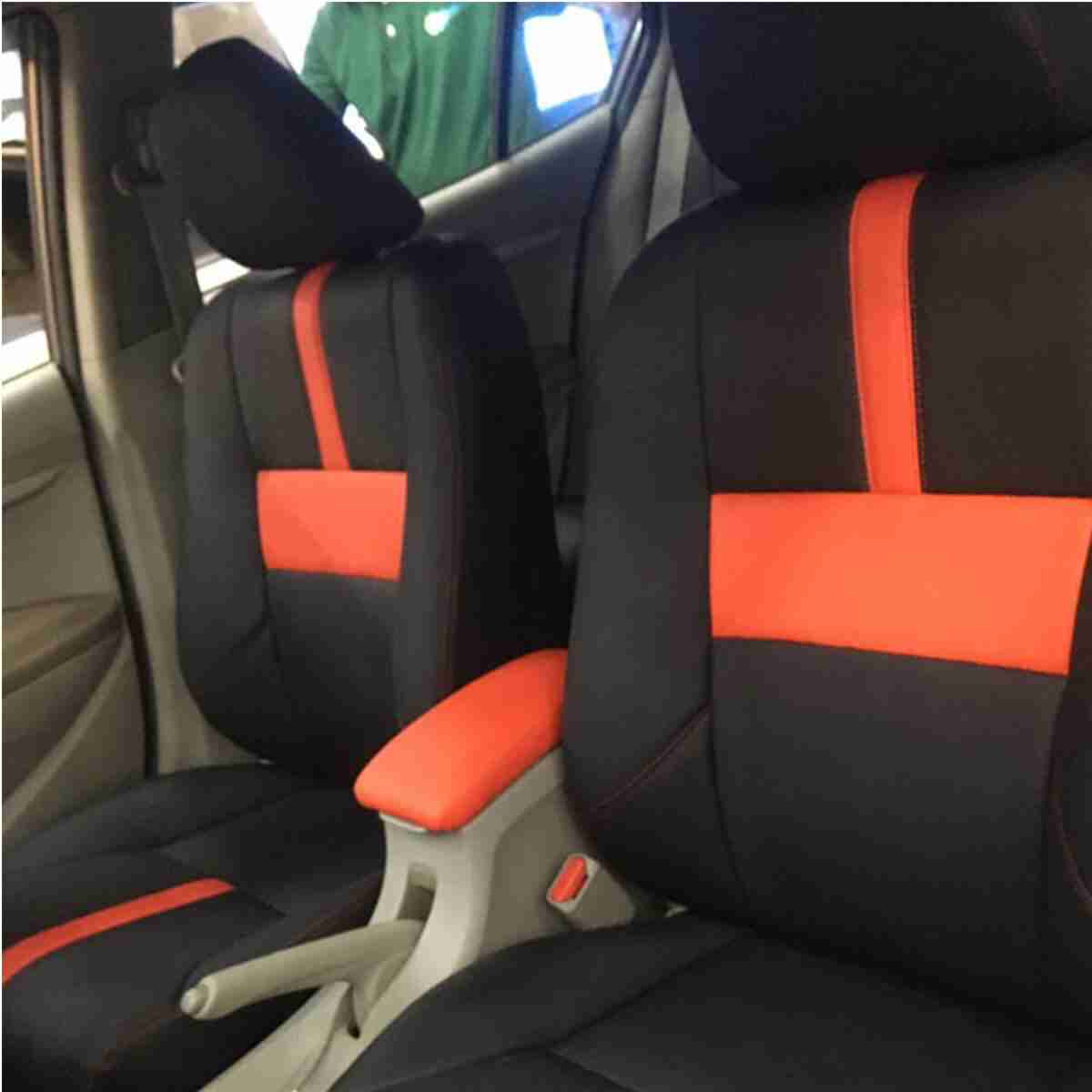 Seat Cover Red and Black for City 2009 to 2019 in Rexine - Thumbnail 2