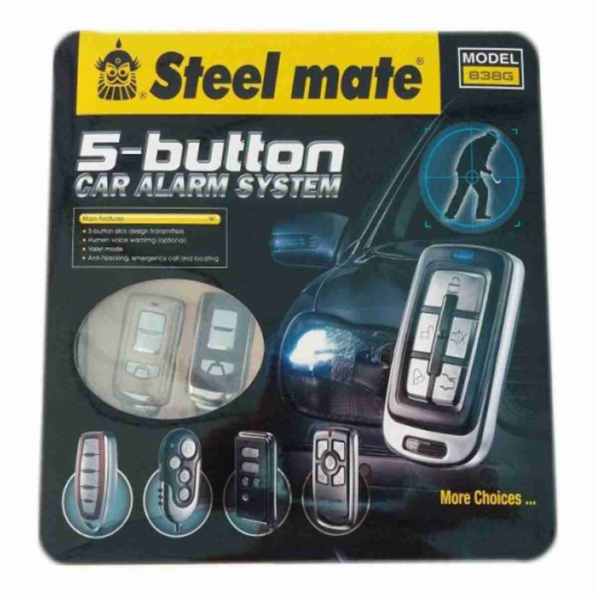 Steelmate Car Alarm Security System 5-Button 838G - Thumbnail 3