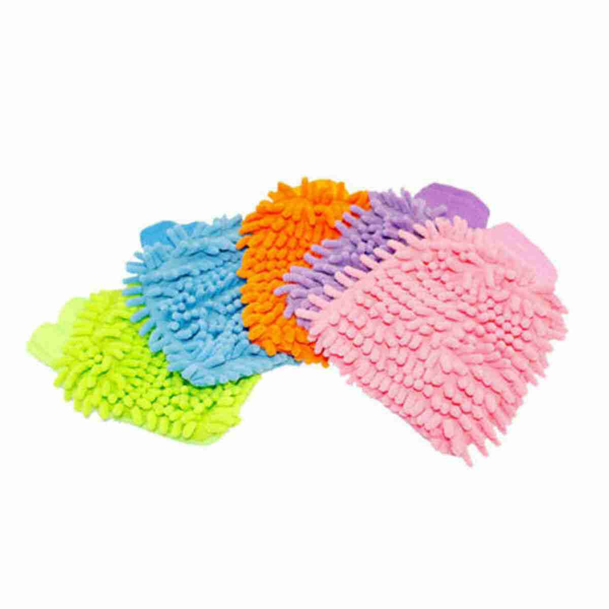 Car Cleaning Sponge - Car Washing Glove - Washing Glove - Microfiber Hand Towel Cloth - Thumbnail 2